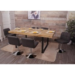 Spisestuestole - 2 drejbar spisebordsstole - mrkegrt stof