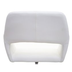 Spisestuestol - hjdejusterbar spisebordsstol - hvid kunstlder