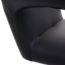 Spisestuestol - hjdejusterbar spisebordsstol - sort kunstlder