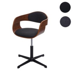 Spisebordsstol - retro valnd spisestuestol med mrkegr stof