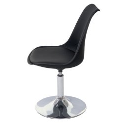 Spisestuestol - retro spisebordsstol med sort imiteret kunstlder