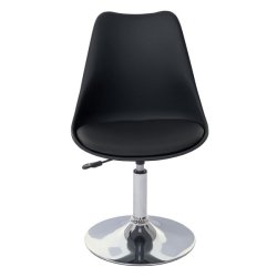 Spisestuestol - retro spisebordsstol med sort imiteret kunstlder