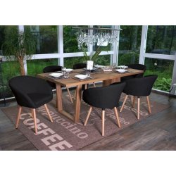 Spisestol - spisestuestol i retro 50'er design ~ mrkegr stof