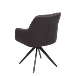 Spisestol - spisebordsstol og spisestuestol - grbrunt stofsde