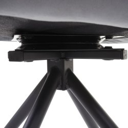 Spisestuestol - drejbar spisestol med fljlsde i mrkegr fljl stof