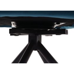 Spisestuestol - drejbar spisestol med fljlsde i turkis bl fljl stof