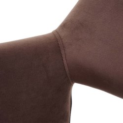 Spisestuestol - spisestol i 50'er design ~ brun kunstlder og stof