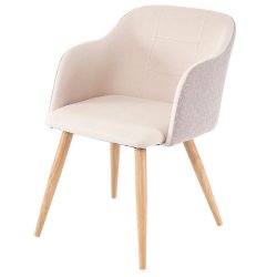 Spisebordsstole - 2 stk spisestuestole ~ spisestole i creme beige stof