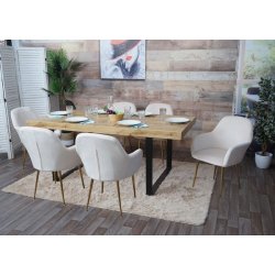 Spisestuestole - 2 stk spisebordsstole ~ spisestole i creme hvid fljl