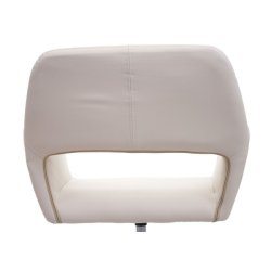 Spisestuestol - hjdejusterbar spisebordsstol - creme kunstlder