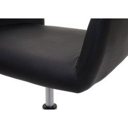 Spisestuestol - hjdejusterbar spisebordsstol - sort kunstlder