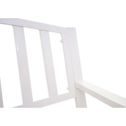 Metalbnk - bnk i metal - parkbnk i hvid pulverlakeret stl - 127 cm