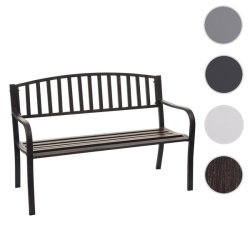 Metalbnk - bnk i metal - parkbnk i bronze pulverlakeret stl - 127 cm