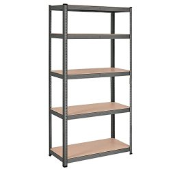 Stlreol - lagerreol - gr og brun reol 180 x 90 x 40