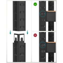 Stlreol - lagerreol - sort og rustik brun reol 160 x 80 x 40