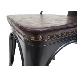 4 cafestole med brun ldersde - sort stabelbar bistro stol og spisestol