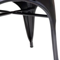 4 cafestole med brun ldersde - sort stabelbar bistro stol og spisestol