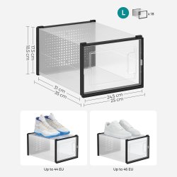 Opbevaringsbokse - 18 stk skokasser - opbevaringskasser til sko