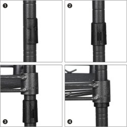 Mikroblgeovns stativ med opbevaringshylder til kkkenbord