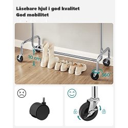 T�jstativ p� hjul med justerbar t�jstang - b�reevne 130 kg