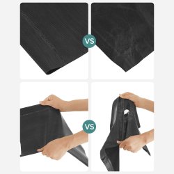 Skoreol - skostativ i metal med 10 sorte stofhylder - 33x33x173