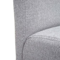 Barstole - 2 stk med lysegr stofsder, lyse trben, fodsttte og hj ryg