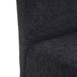 Barstole - 2 stk med mrkegr stofsder, lyse trben, fodsttte og hj ryg