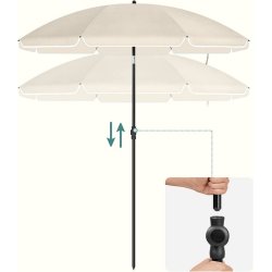 Strandparasol � 1,6 M - �160 parasol til strand - beige