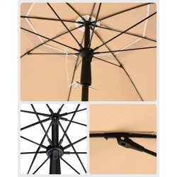 Strandparasol � 2 M - �200 parasol til strand - taupe
