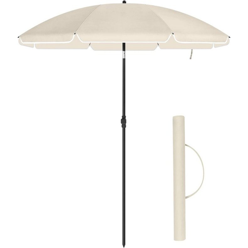 Strandparasol � 1,6 M - �160 parasol til strand - beige