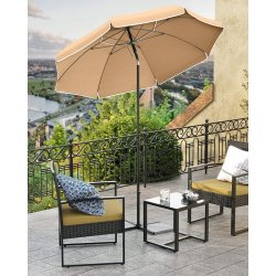 Strandparasol � 1,6 M - �160 parasol til strand - taupe