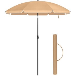 Strandparasol � 2 M - �200 parasol til strand - taupe