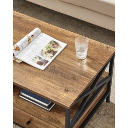 Sofabord - stuebord i industrielt design - valn�d brun 100x55x45