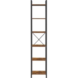 Reol - stuereol i industrielt design - rustik brun 187,5x40x30