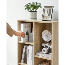 Bogreol - reol i industrielt design - eg brun 50x24x80