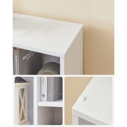 Bogreol - reol i industrielt design - hvid 50x24x80