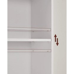 Bogreol - gulvreol og stuereol - hvid reol 60 x 24 x 178,5 cm