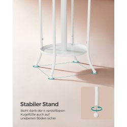 Stumtjener - frakke stativ i metal - hvid 40 x 40 x 175 cm
