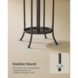 Stumtjener - frakke stativ i metal - sort 40 x 40 x 175 cm
