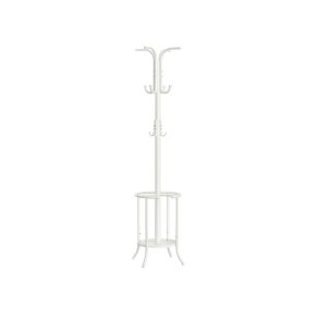 Stumtjener - frakke stativ i metal - hvid 40 x 40 x 175 cm