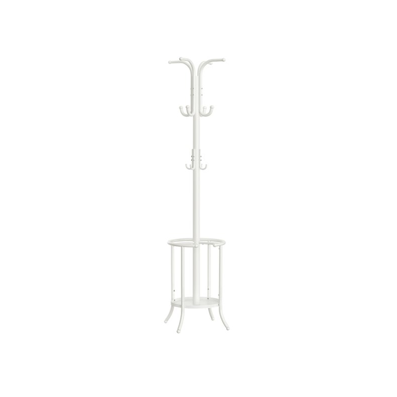 Stumtjener - frakke stativ i metal - hvid 40 x 40 x 175 cm