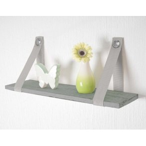 Vghngt hylde - vghylde - svvende trhylde 21x50 cm - rustik gr