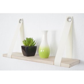 Vghngt hylde - vghylde - svvende trhylde 27x50 cm - rustik natur