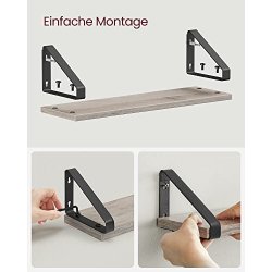 Hylder i tr - 3 vghngte svvende trhylder - gr vghylder