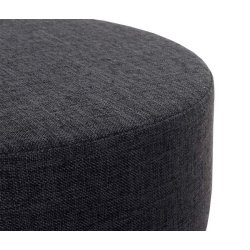 Skammel - hjdejusterbar taburet 35 cm - mrkegr stof