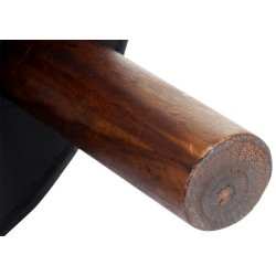 Skammel - taburet og fodskammel - sort kunstlder H38 x 42 cm