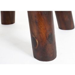 Skammel - taburet og fodskammel - sort kunstlder H38 x 42 cm