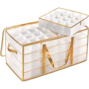 Opbevaringstaske til julekugler med 128 rum - julekugle taske