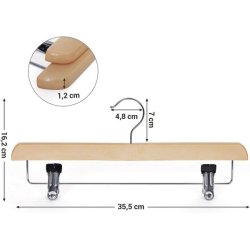 Buksebjler i tr - justerbare 8-pak bukseklemme bjler - 35,5 cm