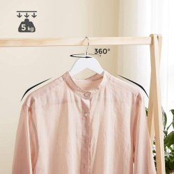 Tjbjler i tr med buksestang - 50 stk hvide bjler til tj